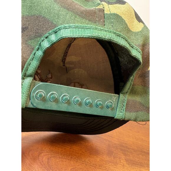 Vintage 90s Whitetail Deer Camo Hat Cap SnapBack Hunting Archery - Picture 7 of 9